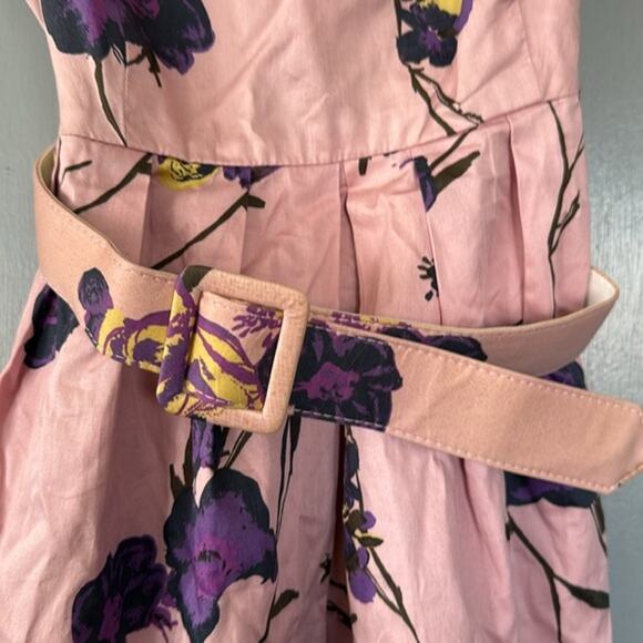 BB Dakota Retro Cottagecore Fit and Flare Belted Dress Scoop Neck Lined sz  6 - Picture 6 of 6